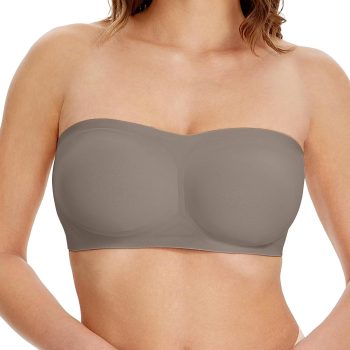 Smoothing Strapless Bras for Women Non-Slip Padded Bandeau Bra, Wireless Tube Top Bra Seamless for Large Bust
