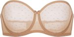 Women's Mesh Strapless Bra Sheer Unlined See Through Underwire Bras Plus Size