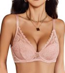 Lace Bras for Women Bralettes with Underwire Full Coverage Sexy Bra Everyday Lingerie NO Padded